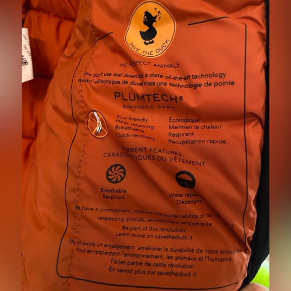 Save the Duck Ultra Light Black Jacket - Size 4 - NWT - Picture 4 of 6